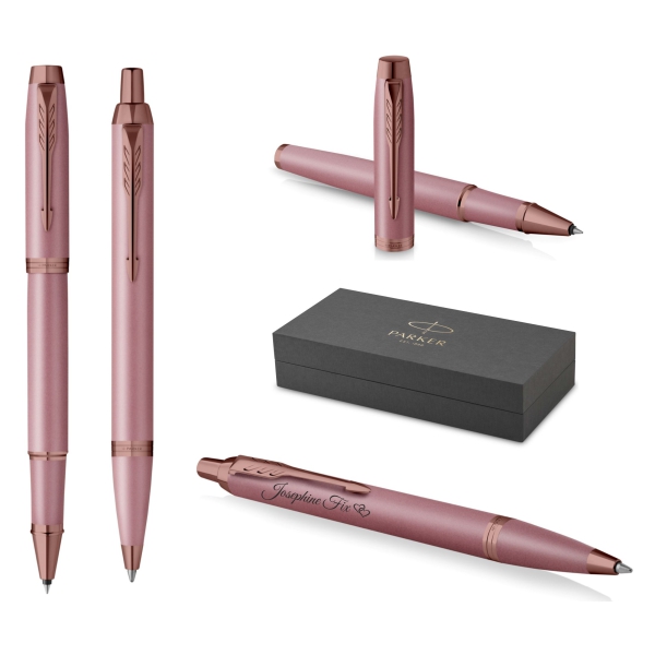 PARKER IM Rollerball + Kugelschreiber The Finishing Touch Collection Mauve