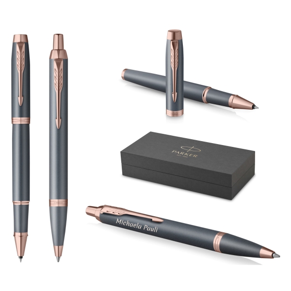 PARKER IM Rollerball + Kugelschreiber The Finishing Touch Collection Slate