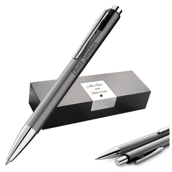 Pelikan Kugelschreiber Snap® Metallic K10 Platin mit Gravur