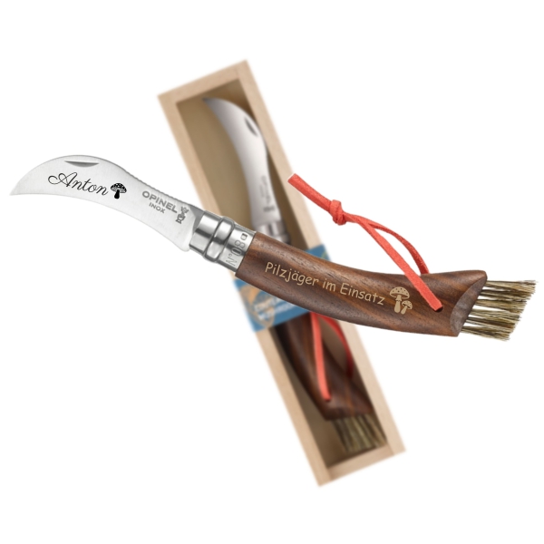 Opinel No 08 Pilzmesser, Walnussholz, Geschenkbox