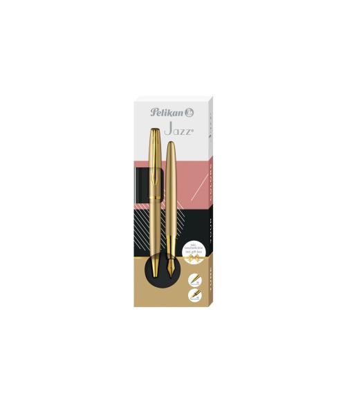Pelikan Schreibset Jazz® Noble Elegance K/P36 Gold Gelb mit Gravur