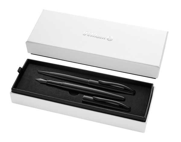 Pelikan Schreibset Jazz® Noble Elegance K/P36 Carbon Schwarz mit Gravur