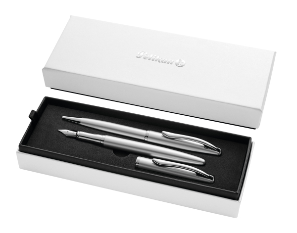 Pelikan Schreibset Jazz® Noble Elegance K/P36 Silber mit Gravur