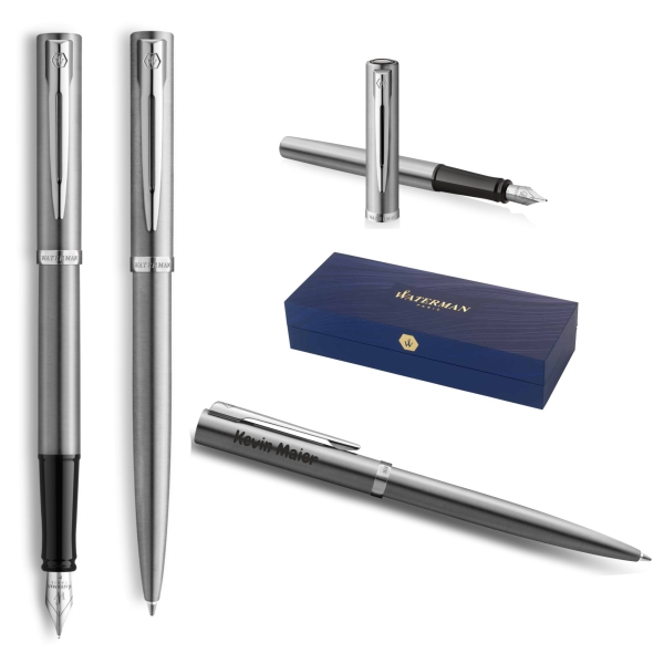 Waterman® Füllfederhalter & Kugelschreiber Impression Stainless Steel C.T.