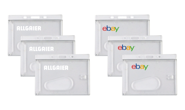 Logodruck für Ausweishüllen und Kartenhalter