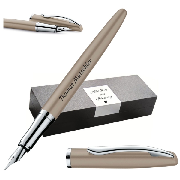 PELIKAN Füllhalter Jazz® Noble Elegance P36 Taupe mit Gravur