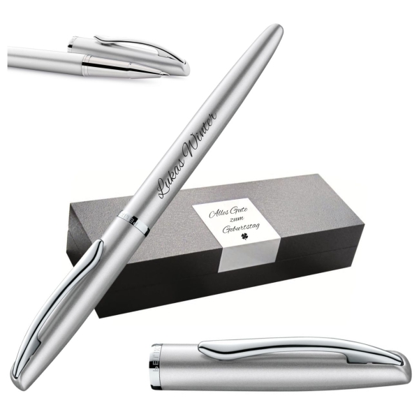 Pelikan Tintenroller Jazz® Noble Elegance R36 Silber mit Gravur