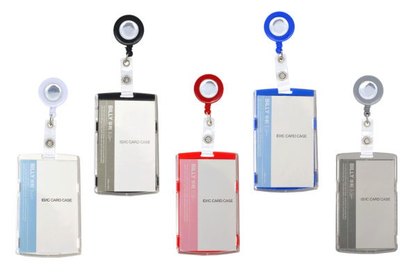Kartenhalter BILLY Hochformat mit Ausweisjojo SOLID SILVER