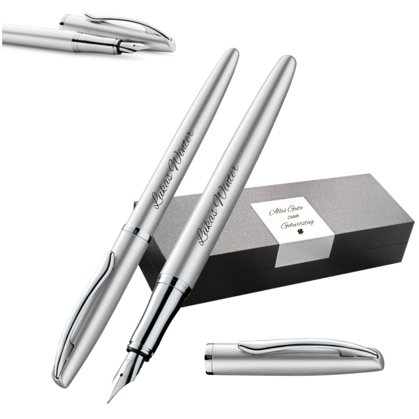 Pelikan Füllhalter & Roller Jazz® Noble Elegance Silber