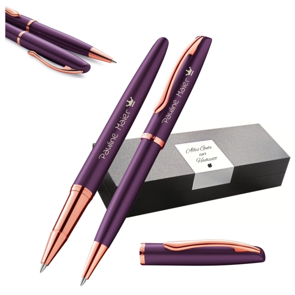 Pelikan Schreibset Jazz® Noble Elegance K/R36 Viola mit Gravur